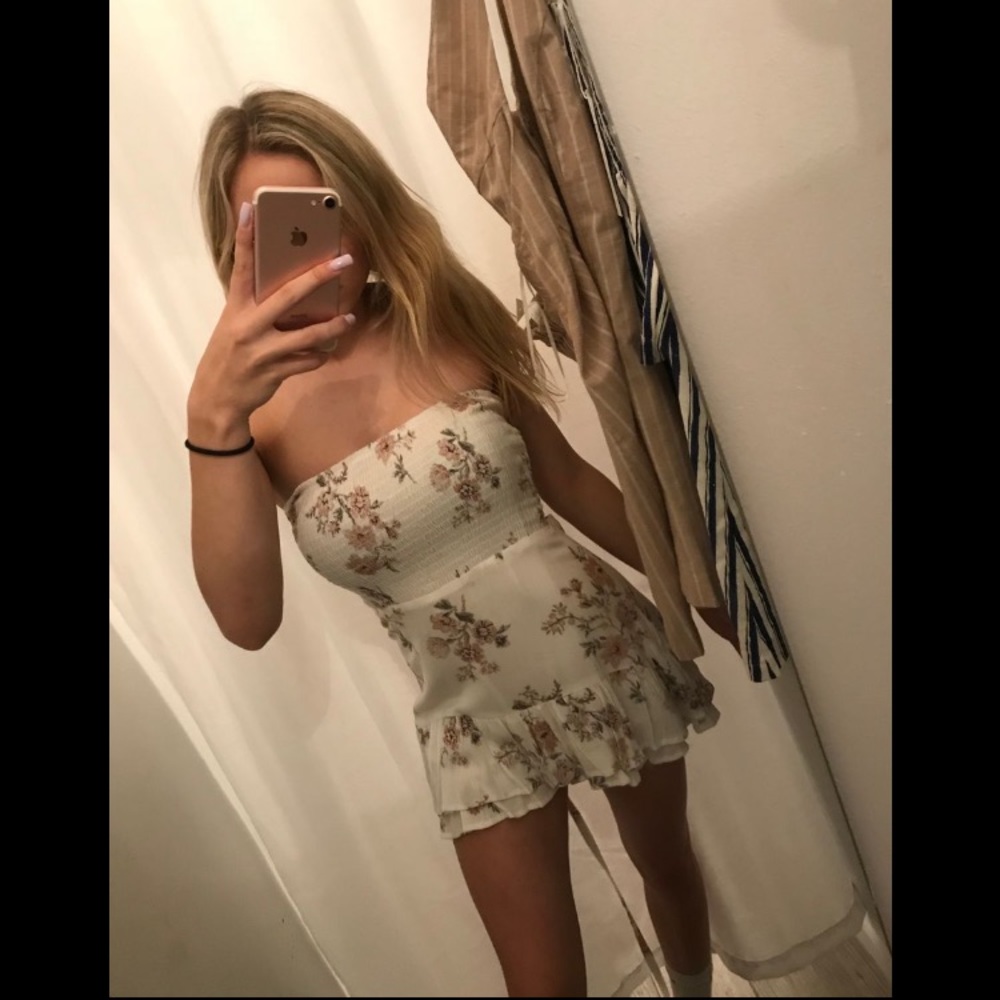 Boutique strapless romper